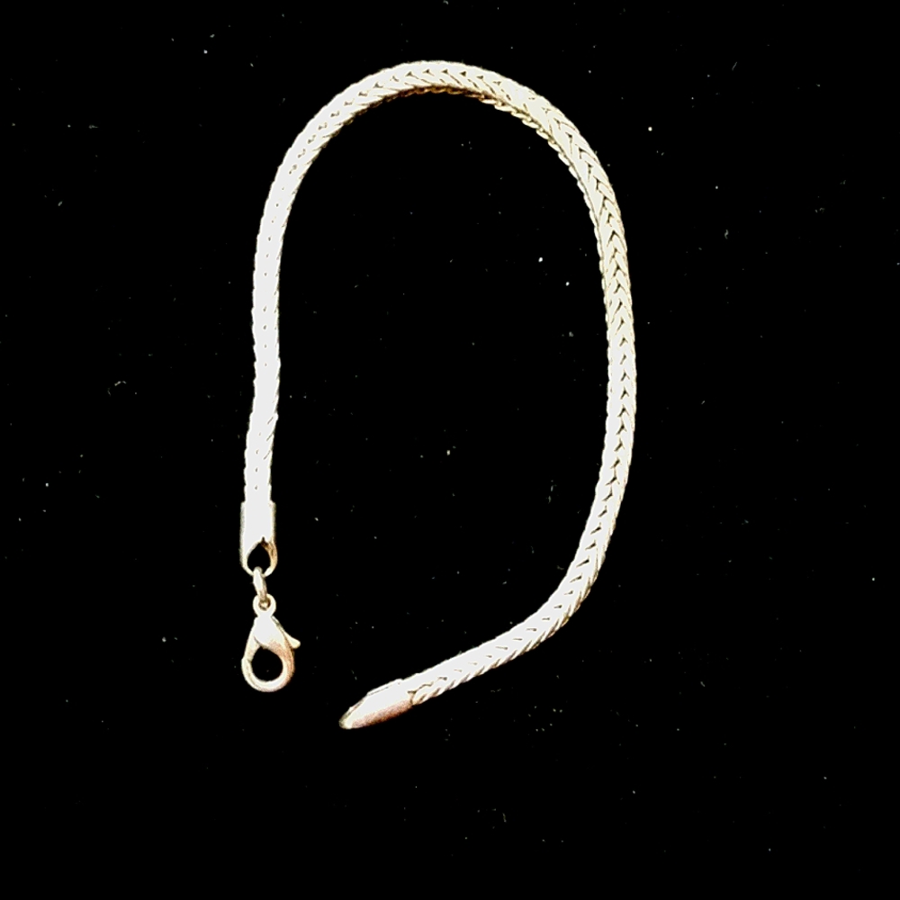 7 inch Silver tone Rope Bracelet
